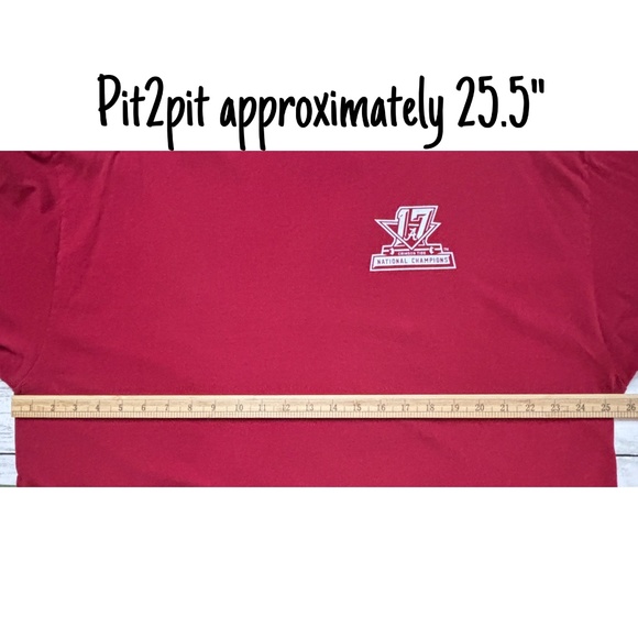 2017 Alabama Crimson Tide National Champions T-Shirt (Size 3X) - Picture 5 of 6
